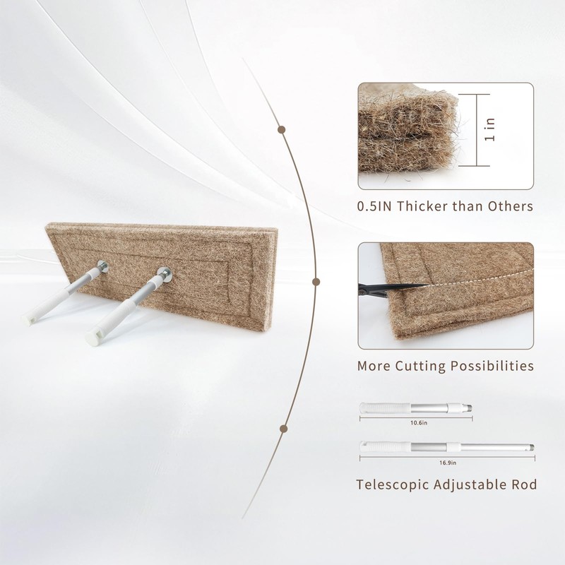 XYGOVIA 8"x 32" Draft Excluder for Chimney Flue - Rectangular