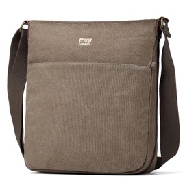 Troop London TRP0236 Classic Canvas Across Body Bag Ash Grey
