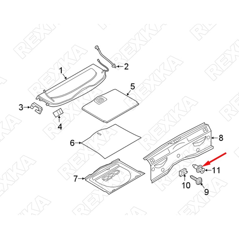 Rexka 25pcs Upper Center Pillar Moulding Body Panel Trim Panel