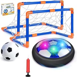 Pelota de Fútbol Flotante, Porterias de Soccer Kit Juguete para Niños y Niñas con Luces LED Música Y Carga USB, Futbol Juguete Deportivos para Interio