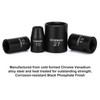 CASOMAN 1/2-Inch Drive Shallow Impact Socket Set, Metric, 10mm-32mm, CR-V,