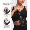 FeelinGirl Zip Front Closure Bras for Women No Underwire Compression
