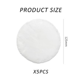 5 Pieces Polishing Imitation Wool Ball, Polishing Pad, Polishing Cover Wool Pad Polishing Fur, Wool Polishing Pad, Polishing Sponge 125mm, Lambskin Polishing Disc