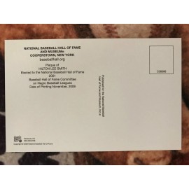 Hilton Smith Postcard- Baseball Hall of Fame Induction Plaque -Cooperstown Photo