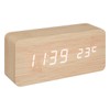 Gamiel Alarm Clock Wood and Copper 15 x 7 cm