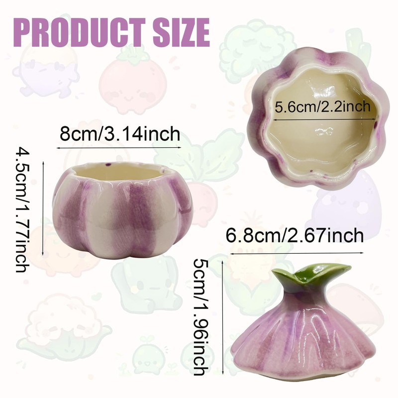 LOTIKOU Onion Ceramic Food Jar, 1 Pc Onion-Shaped Airtight Food