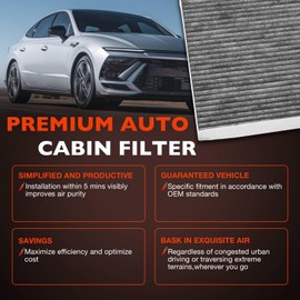 Engine Cabin Air Filters Fits Hyundai Tucson(22-24),Santa Fe(21-24),Sonata(20-24),Santa Cruz(22-25),Kia Sorento (21-24),Sportage(23-25),K5(21-25),Part # 28113-L1000, 97133-L1000 – Not for Hybrid Model