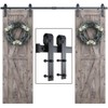 SMARTSTANDARD 12 Feet Heavy Duty Double Sliding Barn Door Hardware