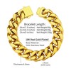 Gold Cuban Link Bracelet for Men Chain Bracelet 14mm 19cm