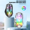 Docooler Wireless Gaming Mouse, Transparent Crystal Shell, 3 Modes (USB