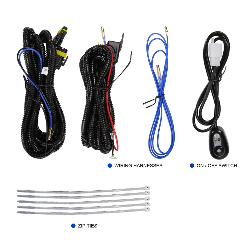 Spec-D Tuning Smoke Bumper Driving Fog Lights + Bulbs +