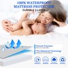 Sufdari Waterproof Mattress Protector King,150x200cm Mattress Cover for Bed,30cm Deep