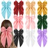 TUBIAN 10Pcs Big Satin Hair Bows for Women Girls Large