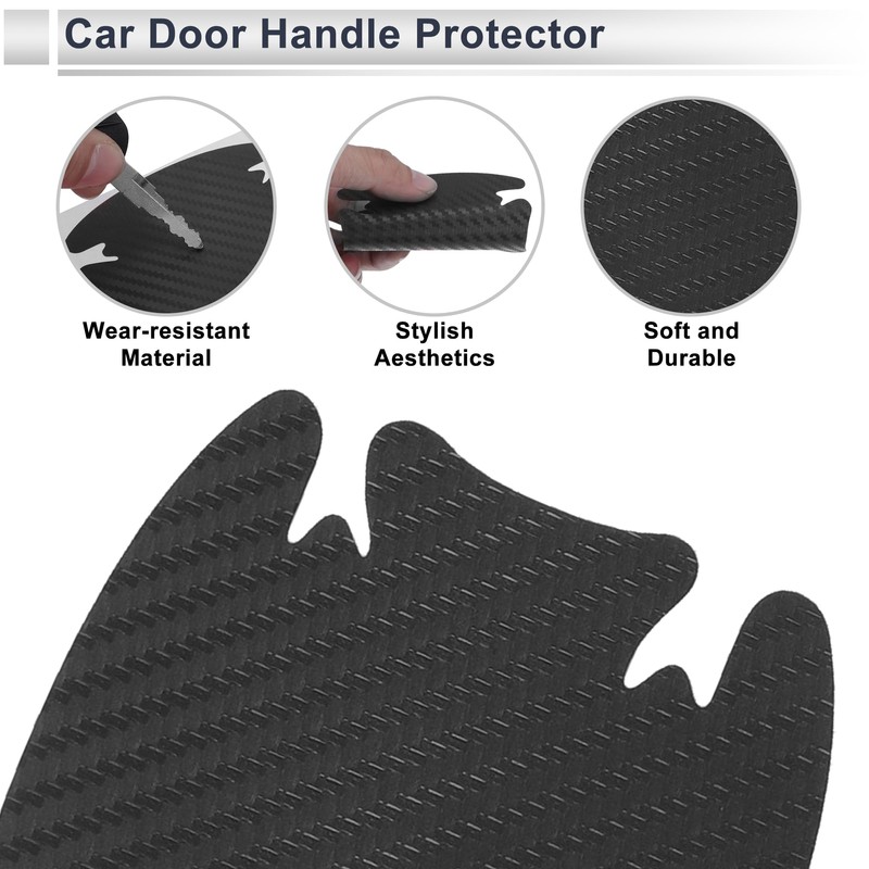 RATCHROLL 4 Pcs Universal Door Handle Sticker Anti-Scratches 83x90mm Auto