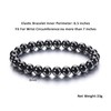 Jovivi Crystal Bracelet for Women Men Hematite Beads Bracelet,8mm Natural