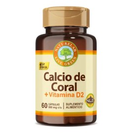 Calcio De Coral  Vitamina D2 - 60 Cápsulas - Naturelab Sabor Sin sabor                                                                                