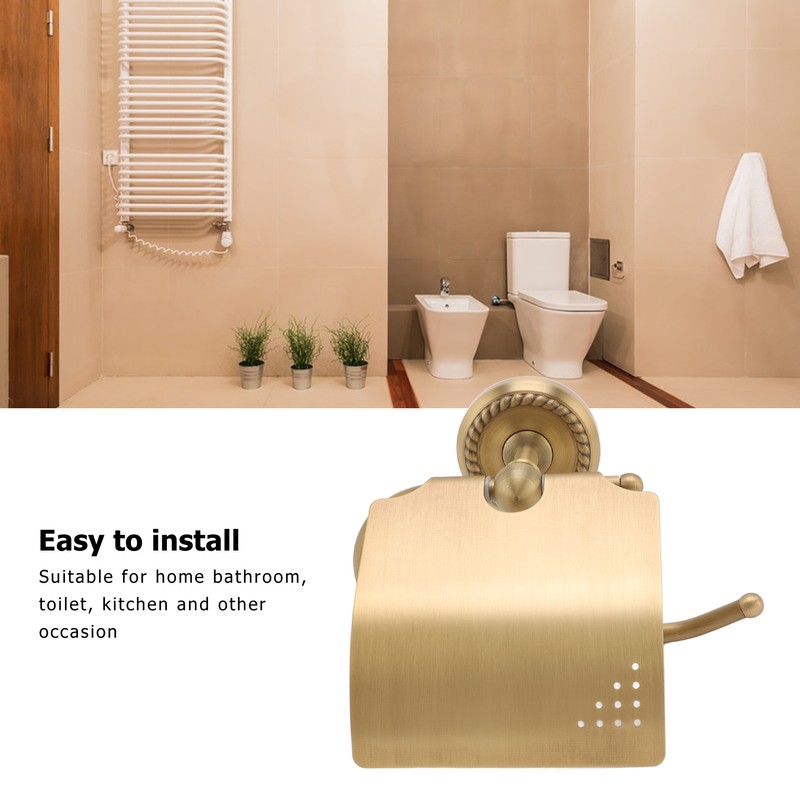 Wall Mounted Toilet Tissue Hanger Antique Twist Pattern Paper Towel