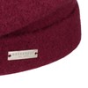 Seeberger Ladies Milled Wool Beret Hat with Cuff, raspberry