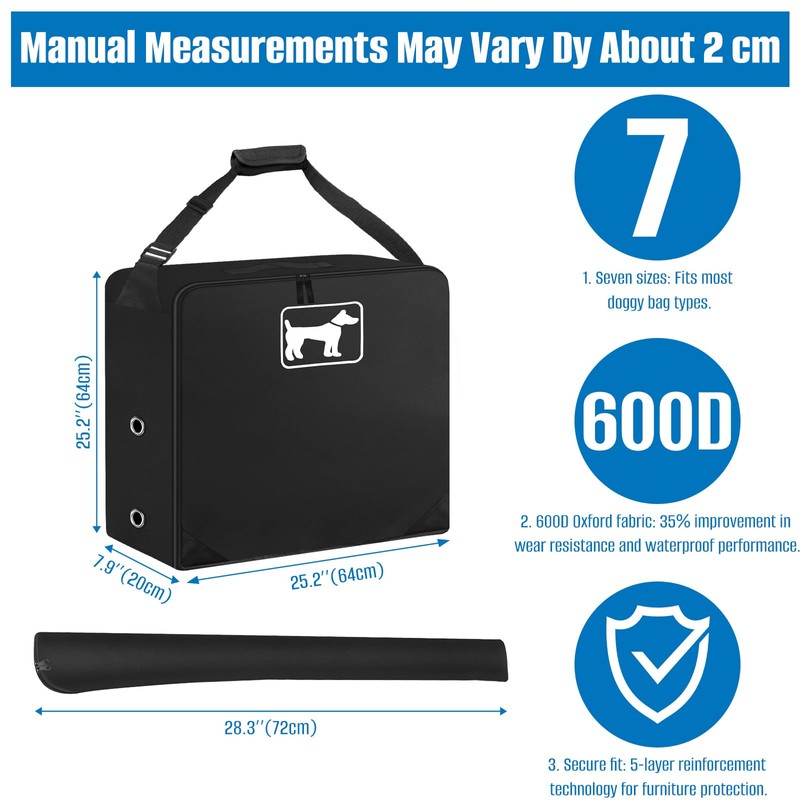 SIRUITON Dog Playpen Storage Bag Fits 24" H 8 Panels