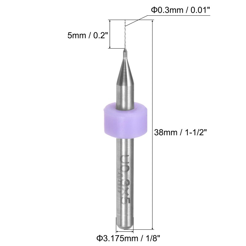 sourcing map PCB Drill Bits 0.3mm Tungsten Carbide Rotary Tool