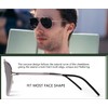 SDINM Reverse Aviator Sunglasses for Women Men Trendy Metal Frame