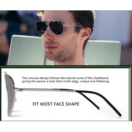 SDINM Reverse Aviator Sunglasses for Women Men Trendy Metal Frame Tinted Lens Sun Glasses Shades, Non-Prescription