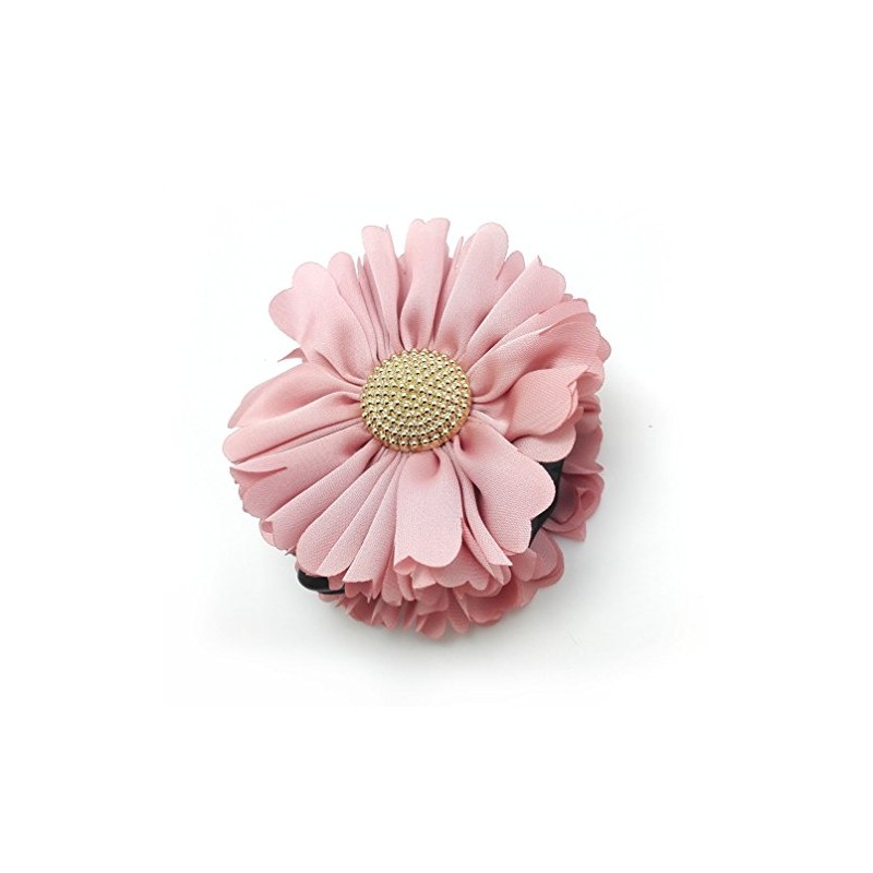 Flower Fabrics Hair Claw Clip (D05) (Light Pink) (D05)