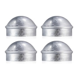 Chain Link Fence Post Caps, 2-7/8in Fence Post Connecting Cap, KINNAN Galvanized Steel Fence Terminal Post Caps, Round Dome External Post Caps, for 2-7/8" OD Top Rail Pipe, 4 Pcs