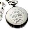 Engraved Wedding Anniversary Pocket Watch with Chain for Husband, a