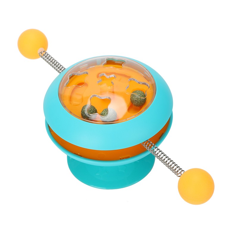 Windmill Spring Interactive Cat Catnip Toy Funny Cat Turntable Teasing