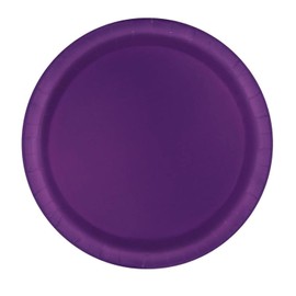 Unique 3305EU Eco-Friendly Paper Plates-23 cm-Deep Purple Colour-8 Count (Pack of 1)