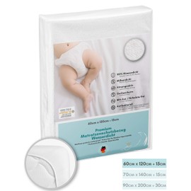 Luxusfeder - Mattress protector waterproof 60 x 120 cm - Oeko-Tex mattress protector - best moisture protection - SiShield® hygiene protection optimal for allergy sufferers - breathable