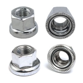 Meuey Lyot Bike Nuts M9 and M10 Bicycle axle nut Lock Nuts Bicycle Wheel hub axle nut for Mountain and Road Bikes 4PCS