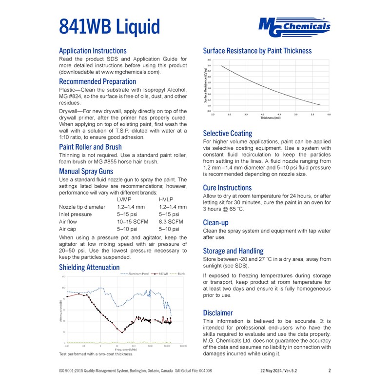 MG Chemicals 841WB-55ML EMF Shielding Paint Water Based Conductive Coating,