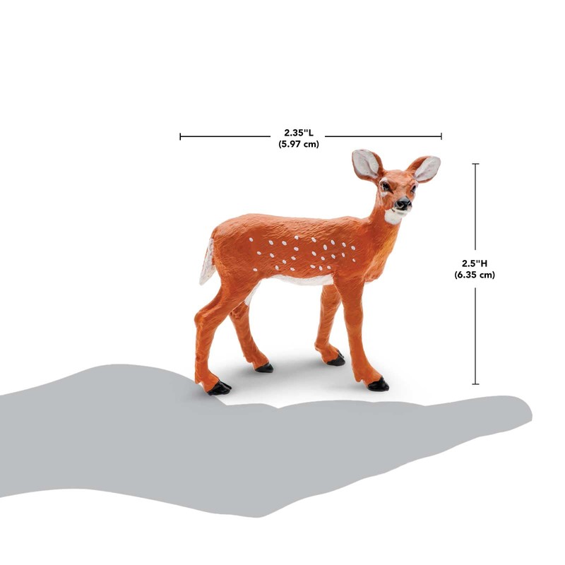 Safari Ltd. Whitetail Doe Figurine - Lifelike 4.3" Model Figure
