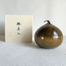 浅田漆器工芸 欅茶入 栗 AS3-2
