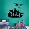Toy Soldiers with Silhouette Creative Design Vinyl Wall Decal -