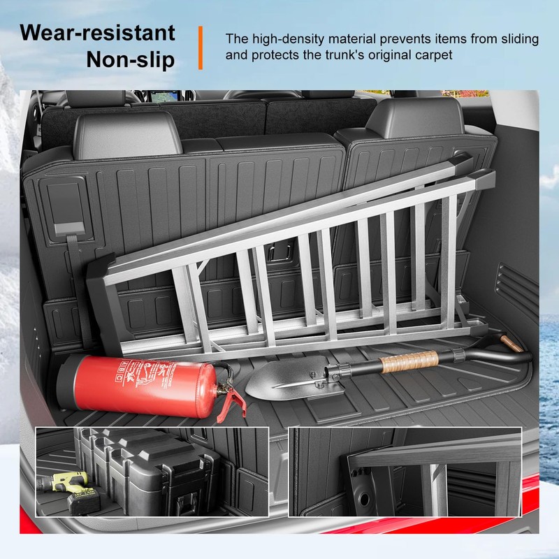 powoq Cargo Mat Compatible with 2009-2017 Chevy Traverse Trunk Mat