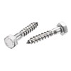 sourcing map Hex Lag Screws, M6 x 30mm 304 Stainless