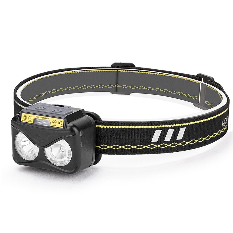 Brighter Headlight XPG+COB USB Human Induction Charging Outdoor Waterproof Hiking