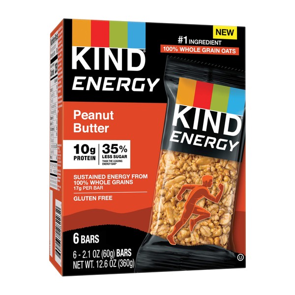 KIND Energy, Peanut Butter, 10.56 Oz (Pack Of 6)