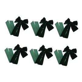 FRCOLOR 6pcs Velvet Hair Bow Clips for Women Non Slip Duckbill Barrettes Soft Accessories for Back Hair Styling Birthday and Daily Wear