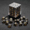 FIGURESLAB 36PCS 12mm 6 Sided Mini Dice Set with Box,