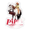 Spreadshirt Pippi Langstrumpf Reitet Auf Kleiner Uncle Sticker Max. 10