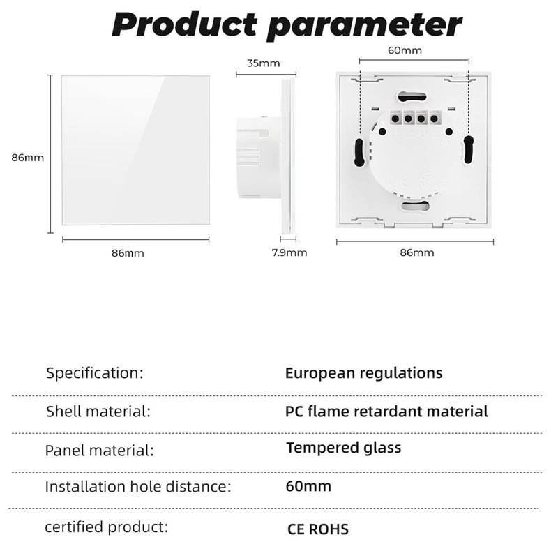 Acmerota Single Blanking Plate Socket Covers Single Electrical Blanking Cover