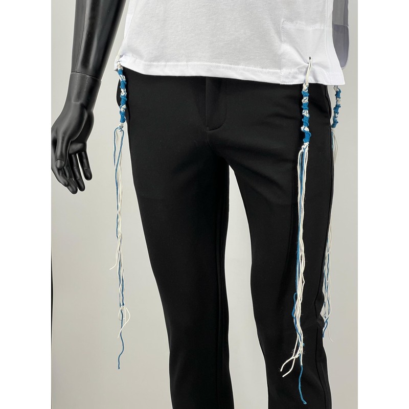 Adult Tzitzit T Shirt with Kosher Blue Tekhelet Tzitzis Tassels