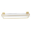 50cm Shower Caddy Wall Mount Shelf with Towel Hanger Acrylic