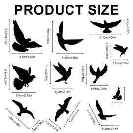 BOXOB 22pcs Bird Window Clings Anti-Collision Decals, Birds Anti-Collision Window Stickers Alert Bird Shutter Decals for Party Decor & Safety Accessories