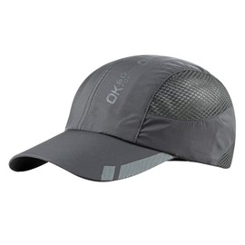 White Fang CA822 Mesh Cap, English Letters, Logo Hat, Running, Outdoors, Women's, Men's, gray (dark gray)