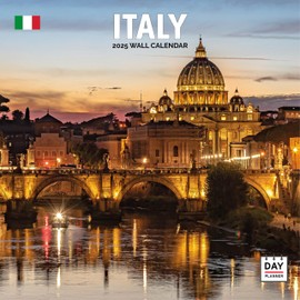 Dayplanner Publishing Italy Calendar 2025, Large Square Wall Calendar, 16 Month, Italy Gift Travel Calendar